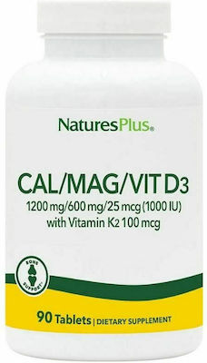 Nature's Plus Bone Support Cal/Mag/Vit D3 with Vitamin K2 90 tabs