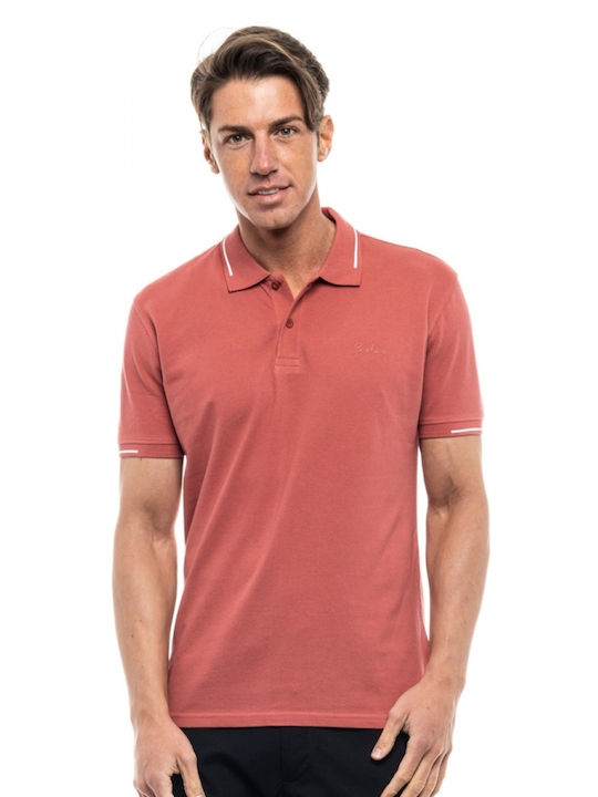 Biston Men's Short Sleeve Blouse Polo Orange