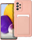 Forcell Back Cover Silicone with Card Slot Coral (Galaxy A72)