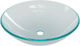 vidaXL Vessel Sink Glass 42x42x14cm Transparent