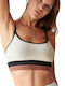 Bikini Sports Bra C Cup With Padding White Camel