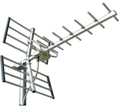 Mistral Magic Antenna Draußen TV-Antenne (keine Stromversorgung erforderlich) in Silber Farbe Verbindung mit Koaxialkabel