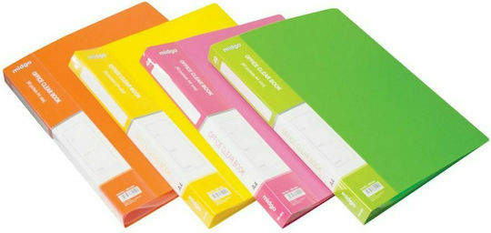 Groovy Clipboard Flexible with 40 plastic sleeves Slides for Paper A4 Neon (Μiscellaneous colours) 1pcs
