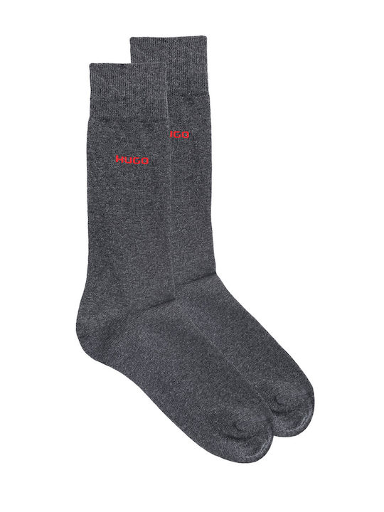 Hugo Herren Einfarbige Socken Gray 2Pack