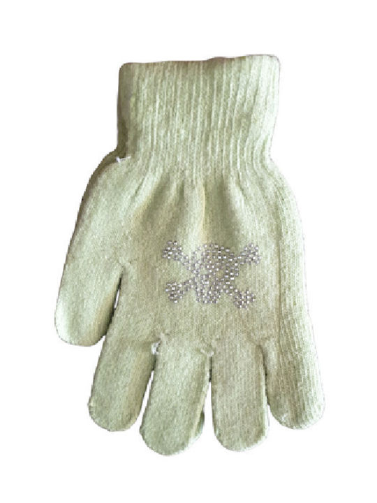 Unisex children's gloves light green "111842"