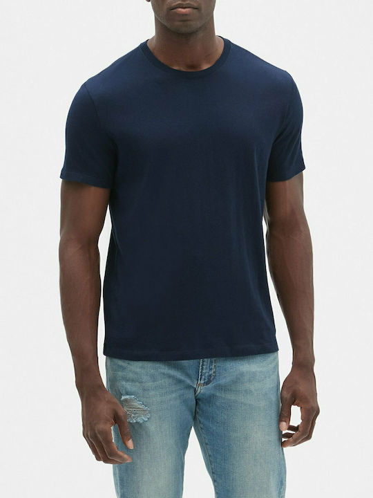 GAP Ανδρικό T-shirt Navy Μπλε Μονόχρωμο