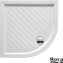 Roca Roma Ημικυκλική Πορσελάνινη Ντουζιέρα 90x90cm Λευκή