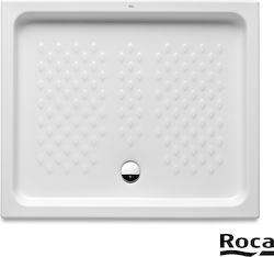 Roca Rectangular Porcelain Shower White Italia 100x70x5.5cm