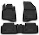 Novline Set of Front and Rear Mats 4pcs Tray Type for Citroen C5 2008+ Black