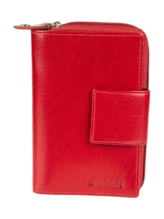 Fetiche Leather VT Klein Leder Damen Geldbörse Klassisch Rot Fetiche Leather VT Klein Leder Damen Geldbörse Klassisch Rot