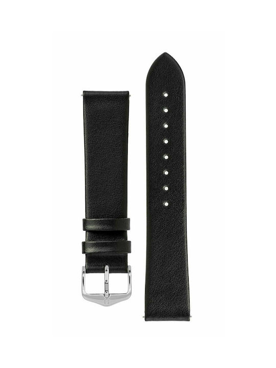 Hirsch Toronto Leather Strap Black 22mm