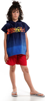 Quiksilver Hoody Towel Boy Poncho de plajă pentru copii Albastru 60 x 89cm.
