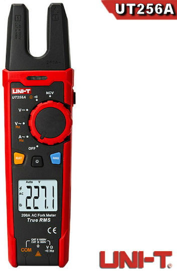 Uni-T Αμπεροτσιμπίδα Ψηφιακή 200A AC UT256A True RMS με Ακροδέκτες