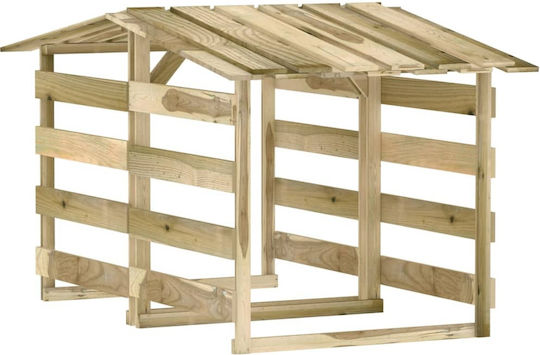 Gartenlaube aus Holz mit Decke in Beige Farbe 100x90x100cm 2 Stück