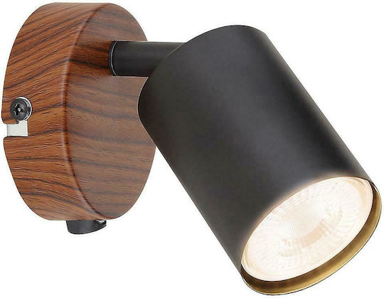 Rabalux Edmund Single Spot with Socket GU10 in Black Color