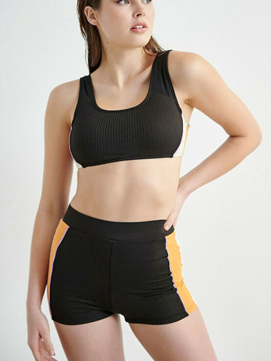 Bikini Shorts High Waist Black