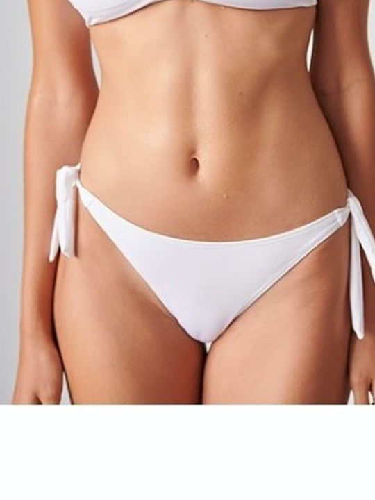 Blu4u Solids Bikini Brazil με Κορδονάκια Λευκό