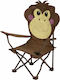 Eurotrail Monkey Παιδική Καρέκλα Παραλίας Καφέ 32x41εκ.