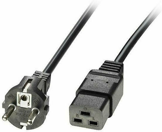 Lindy Schuko - IEC C19 Cable 2m Μαύρο 30240