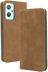 Bodycell PU Leather Synthetic Leather Wallet Brown (Realme 9i)