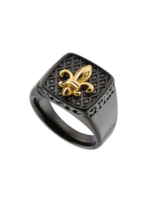 Oxzen Women's Ring from Steel Gold Plated