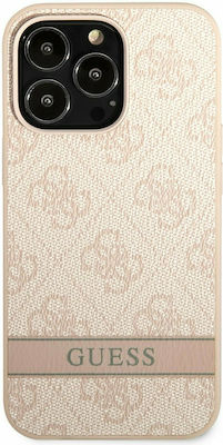 Guess 4G Stripe Umschlag Rückseite Silikon Rosa (iPhone 13 Pro) GUHCP13LP4SNP