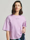 Superdry Γυναικείο Oversized T-shirt Λιλά