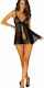 Obsessive Marrbel Σετ Sexy Babydoll Babydoll Black