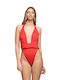 LikeMe One-Piece Swimsuit with Open Back Red