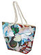 Verde Stoff Strandtasche Lilac