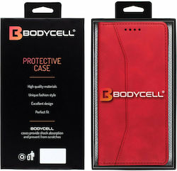 Bodycell PU Leather Portofel Piele artificială Roșu (Realme C21) 04-00416