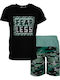 Kids' Set with Shorts Summer 2pcs Black