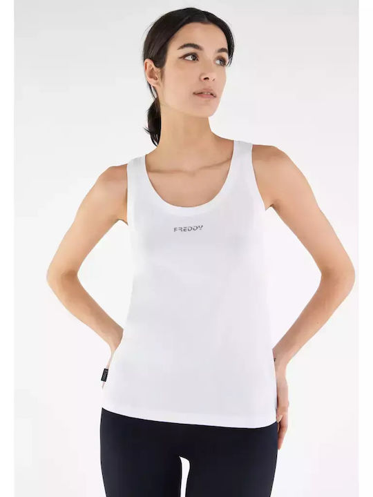 Freddy Women's Athletic Blouse Sleeveless White