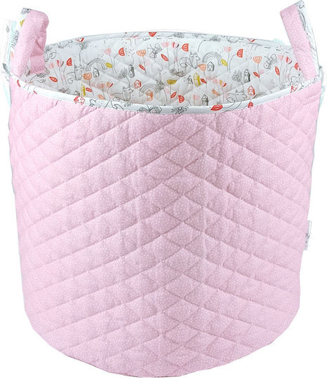 Baby Star Children's Storage Basket made of Fabric Norma Pink 1pcs