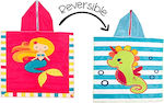 Flapjackkids Mermaid/Seahorse Kids Beach Poncho Reversible 61 x 61cm