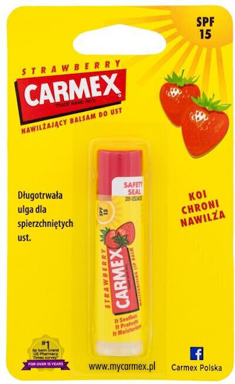 Carmex Moisturising Lip Balm SPF15 Strawberry 4.25gr