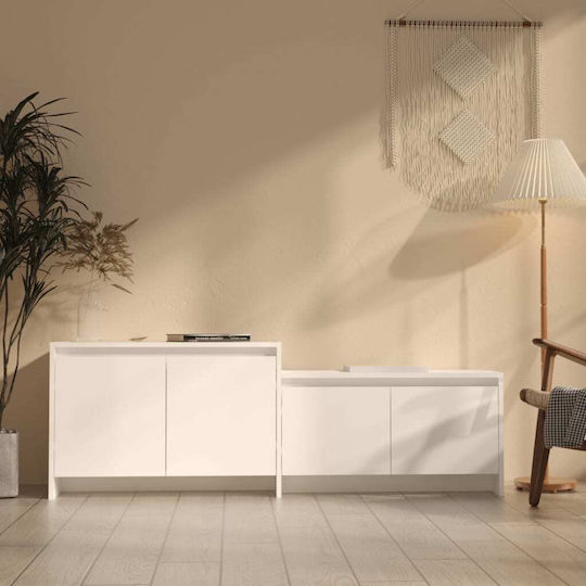 Έπιπλο Τηλεόρασης Λευκό Μ146.5xΠ35xΥ50cm