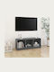vidaXL TV-Ständer aus Massivholz Grau M104xT33xH41cm