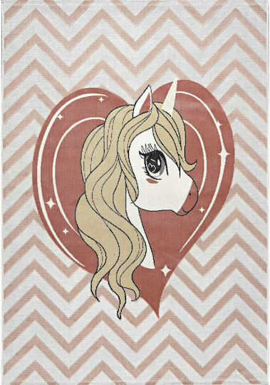 Madi Unicorn Детско килимче Еднорог Розов 130x190см Дебелина 4мм