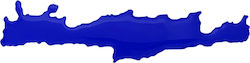 Auto Gs Car Map Stickers with Enamel Coating Crete 10 x 5cm in Blue Color 1pcs