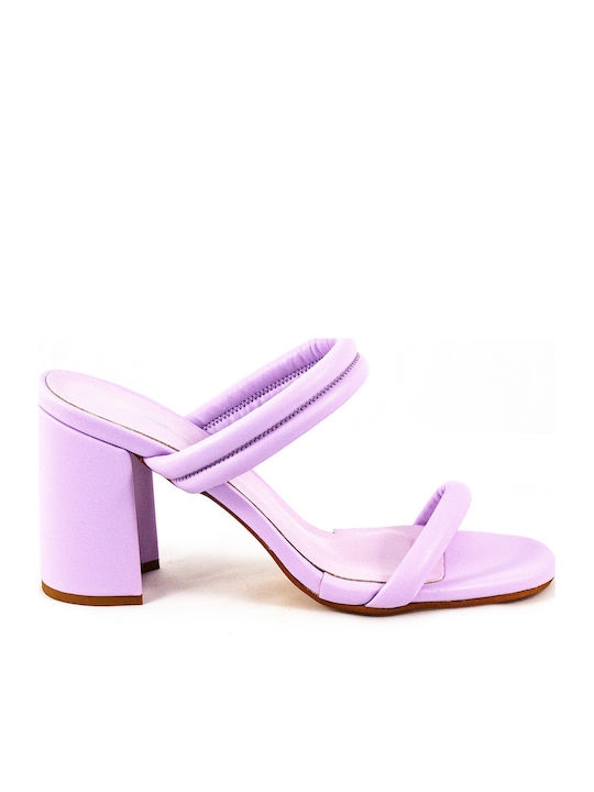 Leather Sandals Purple