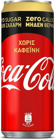 Coca-Cola Zero Cola με Ανθρακικό, Χωρίς Ζάχαρη σε Κουτί 330ml