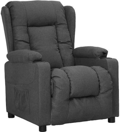 Relaxsessel mit Fußhocker Dark Grey 72.5x96x99.5cm
