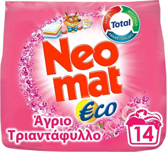 Neomat Eco Laundry Detergent Powder with Fragrance Korres Wild Rose 0.700kg (14 Measuring Cups)
