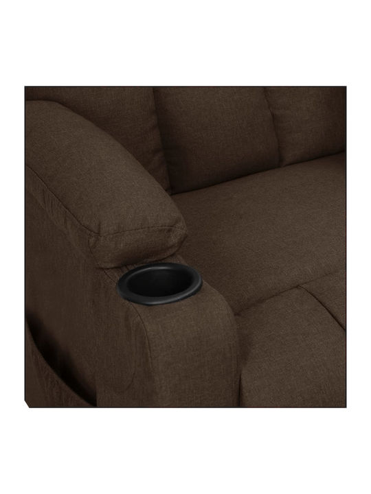 Fotoliu Relax cu Puf Maro închis 73x94x101.5cm