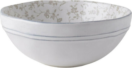 Laura Ashley Artisan Cereal Serving Bowl Round Ceramic White with Diameter 13cm
