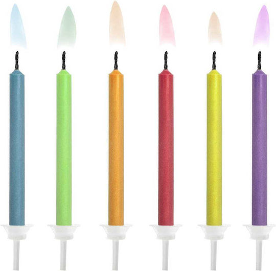 Exas Paper Birthday Candle Regular Multicolored 6pcs 114955531