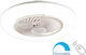 Lineme Cierzo 02-00178 Deckenventilator 55cm mit Licht und Fernbedienung Weiß