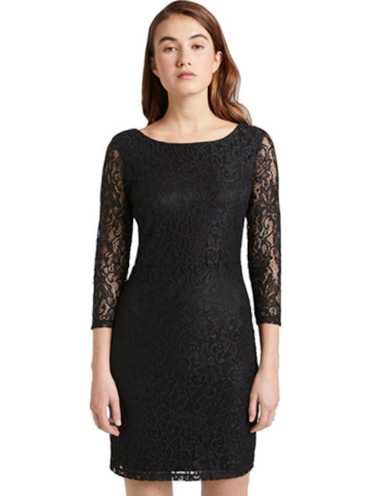 Rochie Mini de Seara cu Dantelă Neagră