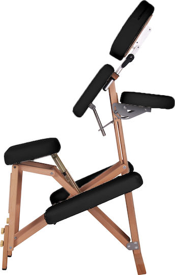 Medicin Stuhl Massage und Physiotherapie Schwarz aus Holz 85x57cm.